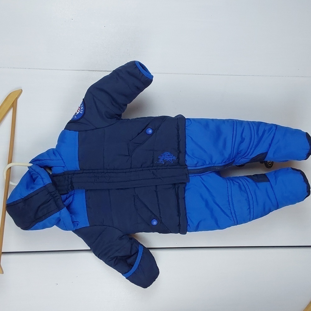 U.S POLO Assn Blue SnowSuit Logo Designer Baby Sz.6/9 Months
